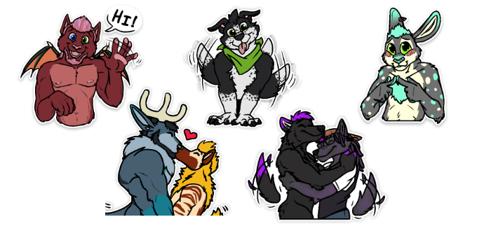 Telegram Sticker Commission Examples